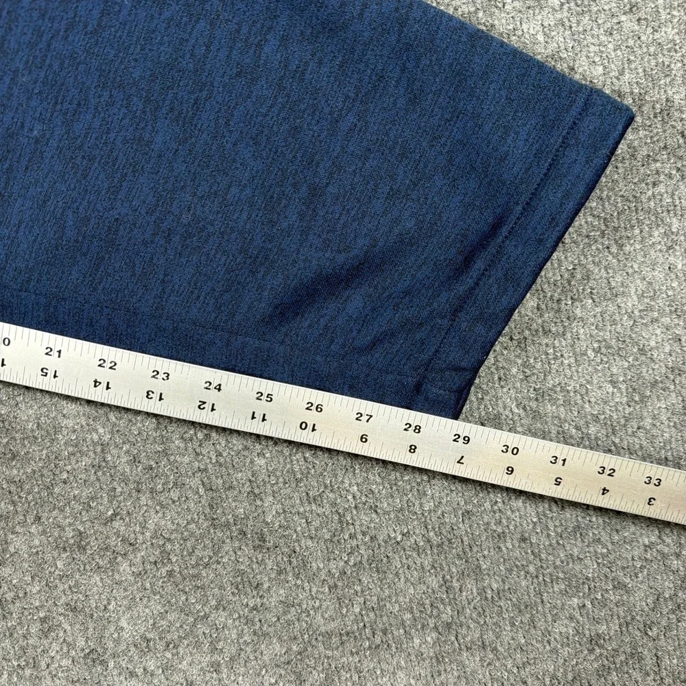 AND1 Sweatpants Men Size XL Navy Blue Heathered Fleece Lined Drawstring Joggers